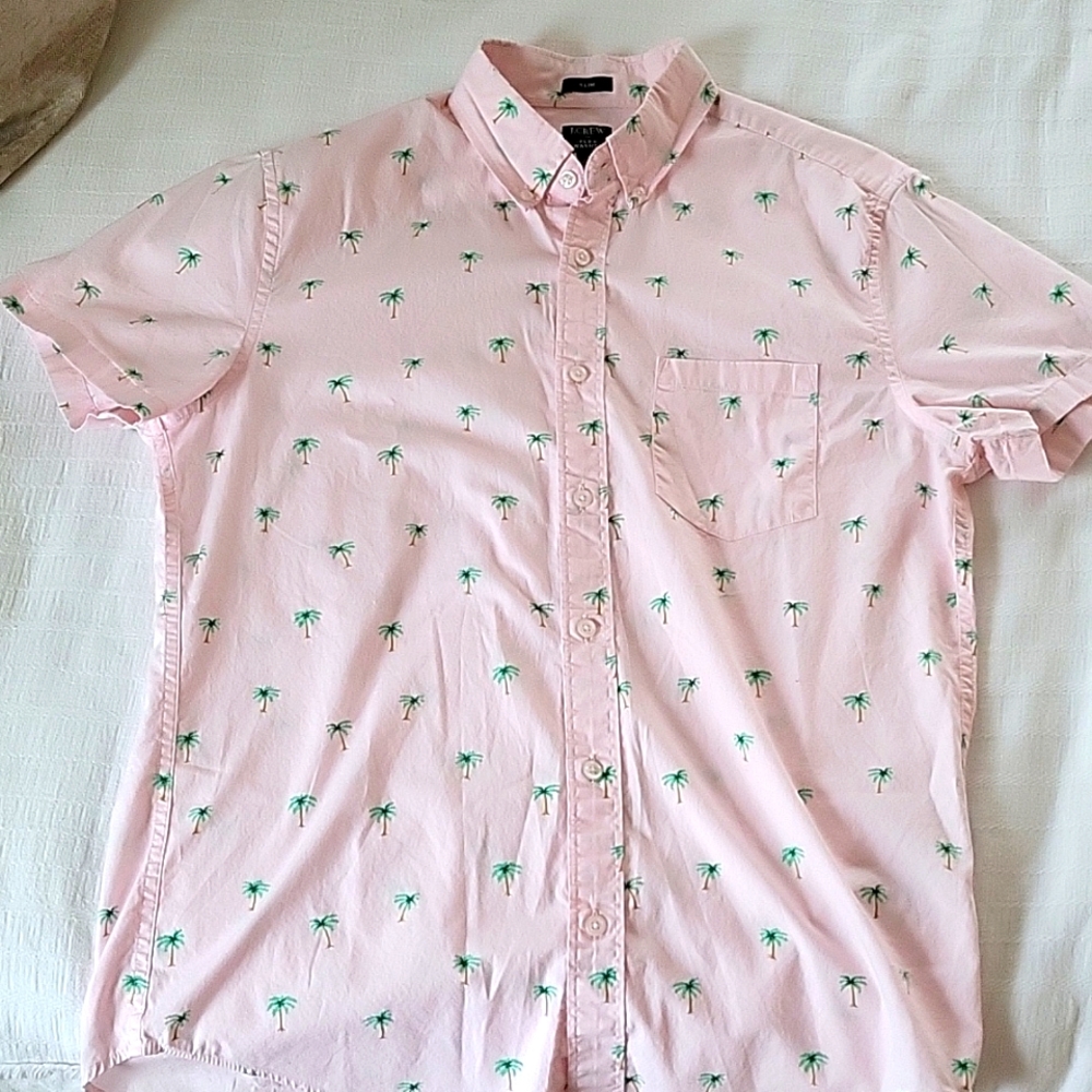J Crew pink shirt